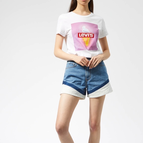 Levi’s High Waisted A-Line Mom Denim Shorts - Picture 6 of 8